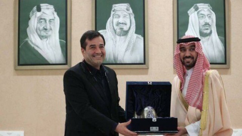 دیدار و گفت‌وگوی وزیر ورزش ایران با همتای سعودی در ریاض