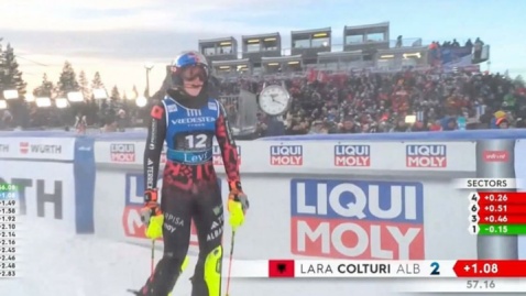 درخشش میکائلا در اسکی آلپاین؛ پیشتازی قاطع در مانش اول