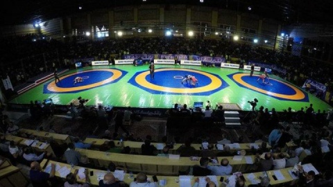 برگزاری فینال کشتی فرنگی در سالن شهدای هفتم تیر