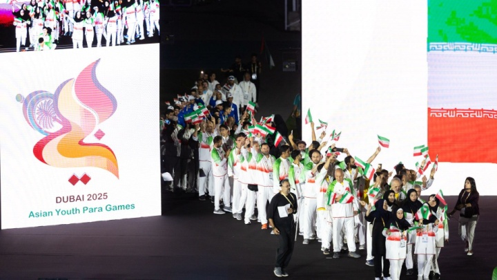 رژه کاروان ورزش ایران در مراسم افتتاحیه مسابقات پاراآسیایی جوانان